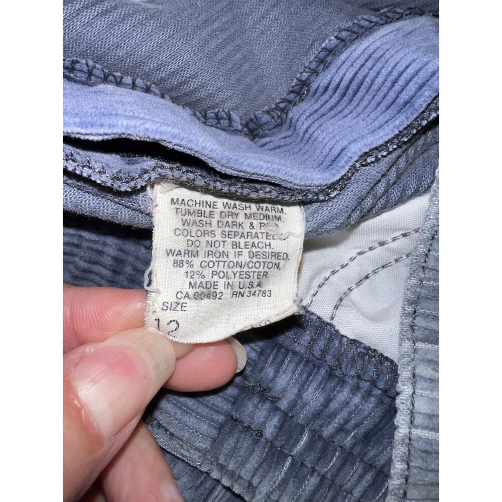 Vintage L.L. Bean Long Corduroy Skirt Women's Size 10 Grey Cottagecore Boho 80's - Picture 10 of 11